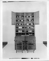 SA0614b - Three views of a tall secretary desk., Winterthur Shaker Photograph and Post Card Collection 1851 to 1921c